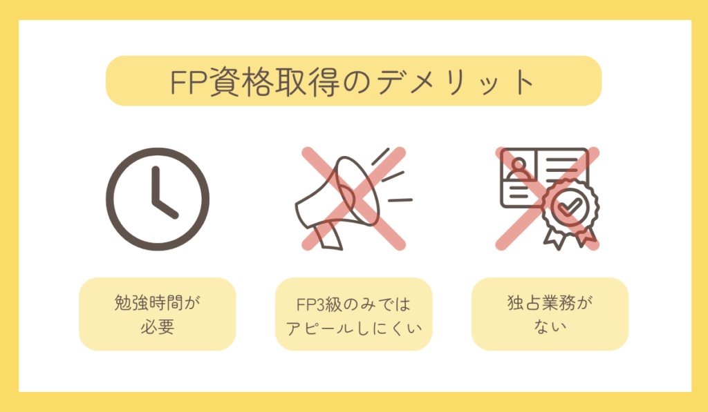 FP資格取得のデメリット